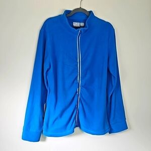 Kinetic Energy rouched women's Zip Up fleece jacket XLP petite EUC